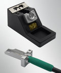 Durable Aluminum Alloy Soldering Iron Stand With Stable Base And Auto Temperature Control For Pro Level Welding On Your Workbench