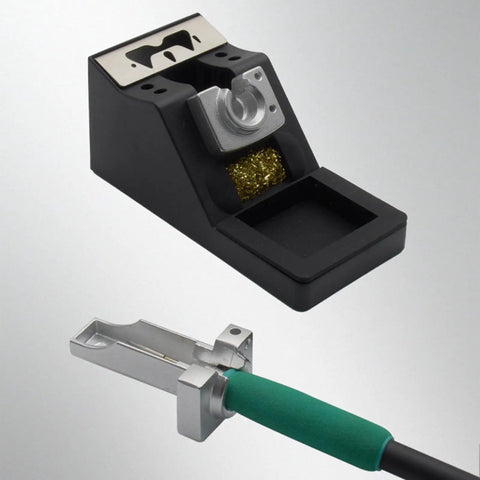 Durable Aluminum Alloy Soldering Iron Stand With Stable Base And Auto Temperature Control For Pro Level Welding On Your Workbench