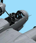 Close-up view of cockpit on Ju 88A-5 WWII German Bomber Plastic Aircraft Model Kit In 1:48 Scale With Numbered Parts And Stickers
