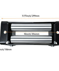 10 Inch 4 Way Roller Fairlead Heavy Duty Winch Cable Guide For Wire Rope 8000 To 17500 Lb Winches Rugged Tough As Nails Universal Fit For ATV UTV SUV Truck F150 And More Today, 10in black steel with silver rollers