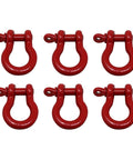 Six Three Quarter Inch Shackle Screw Pin Clevis Anchor Bow Shackles For Rigging Sling Cable And Chain, Heavy Duty Workhorse