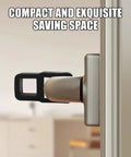 Silicone Door Knob Stopper Wall Protector Anti Collision Door Handle Guard Pocket Sized Portable Travel Kit saving space on a door knob.