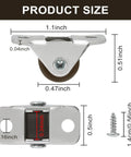 Product dimensions of Mini Caster Wheels Set With 16 Screws And Double Sided Adhesive Pads Half Inch Quiet Rolling Non Swivel Casters