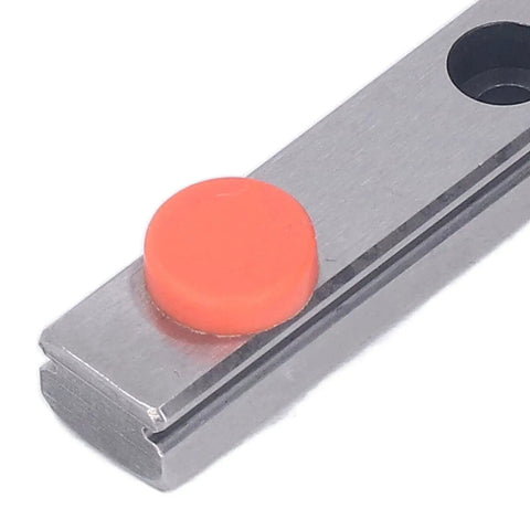 Miniature Linear Guide Rail With Bearing Steel Carriage Block 100mm Motion Guide For CNC Tools and 3D Printers, close-up view.