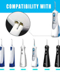 Compatibility display for Waterpik Charger Replacement Cord For WP360 WP360W WP462 WP462W WP450 WP450W WP465 WP440 WF 13CD010 WF13 WP100 Two Prong 100 240V Input 3V 100mA Output White 5 Ft AC Adapter Power Cord