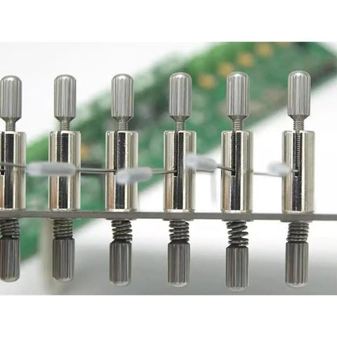Multi-Function Probe Data Repair Tool For Flying Leads And PCB Jumpers with stainless steel needles, close-up view.