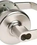 Grade 2 Storeroom Lock Built Tough Satin Chrome Finish, 2-3/4 Inch Backset, Non Handed Lever, Deadlocking Latch Bolt