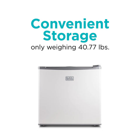 Compact Upright Freezer One Point Two Cubic Feet Portable Chill Station with a white exterior and front view.