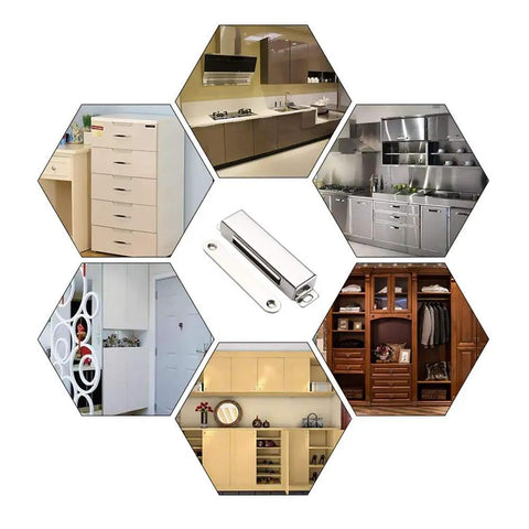 Heavy Duty 70lb Magnetic Door Catch For Stainless Steel Cabinets And Drawers, ideal for various kitchen and closet settings