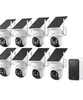 Real Deal Eight Cam Wireless Outdoor Security Camera System Beast Grade Solar Powered Surveillance Kit with 8 cameras and local storage.