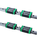 Two Pack HGR15 Linear Guide Rail 7.87 Inch 200mm With Four HGH15CA Bearing Blocks, rust resistant steel for CNC machines.