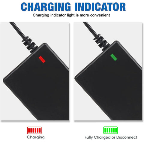 Fast 42V 2A Smart Charger For 36V Scooter Lithium Battery with green and red LED indicator display