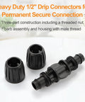 Half Inch Drip Irrigation Barbed Locking Coupler Set Ten Pieces No Leak Straight Fittings For One Half Inch Tubing Ideal