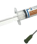 Low Viscosity Halogen-Free Liquid Flux For BGA Rework And Reballing Reflow Ready 10g syringe with green 1.6mm tip