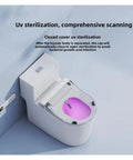 Straight Up Game Changing Auto Flip Smart Toilet Seat With Constant Temp Heating Cushion Integrated Dual Spray Bidet And Universal U Shape Fit, showcasing UV sterilization feature.