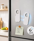 3 In 1 Magnetic Bottle Opener And Can Opener White Stainless Steel Manual Kitchen Tool on fridge with sticky note