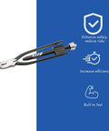 10.5 Inch Safety Wire Pliers With One Pull Action Wire Twister And Stainless Steel Cutter, angled view, blue background