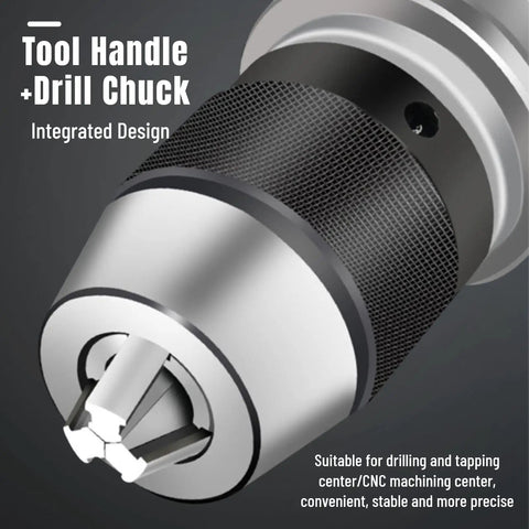 Super Heavy Duty BT40 Drill Chuck Tool Holder For CNC Milling Machines Featuring Self Tightening Carbon Steel Jaws And Premium Heat Treated Grip Built Like A Tank For Pros