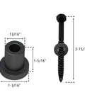5 Pcs Barn Door Wall Spacers With Screws 1-5/16 Inch Length For Sliding Barn Door Hardware Connection Device Mount To Wall In Black Finish