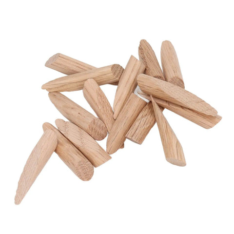 Pile of 50 Piece Pocket Hole Plugs Woodworking Dowel Kit Built Different Softwood Filler Inserts for seamless joints.