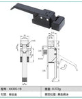 A7 Style Toggle Latch With Keeper For Cabinets, Built Tough Heavy Duty Compression Lever Handle Lock, technical diagram