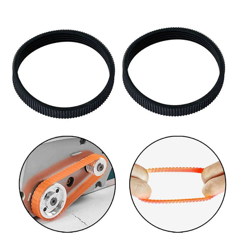 Kickass Drive Belt Kit For 82mm Electric Planer 2 Pack rubber belts shown, designed for smooth transmission and heavy-duty use.