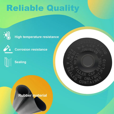 Beefy Brake Master Cylinder Fluid Reservoir Cap For Toyota Vehicles Including 4Runner Avalon Camry Celica Corolla Highlander Sienna Solara T100 And Tacoma Replace 47230 12040 47230 06010 showing rubber material and reliability features.
