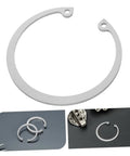 5 Piece Stainless Steel C Clip Retaining Ring Set for Pins Shafts and Studs Durable Internal Snap Ring Kit displayed on table