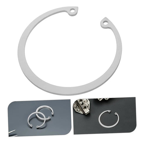 5 Piece Stainless Steel C Clip Retaining Ring Set for Pins Shafts and Studs Durable Internal Snap Ring Kit displayed on table