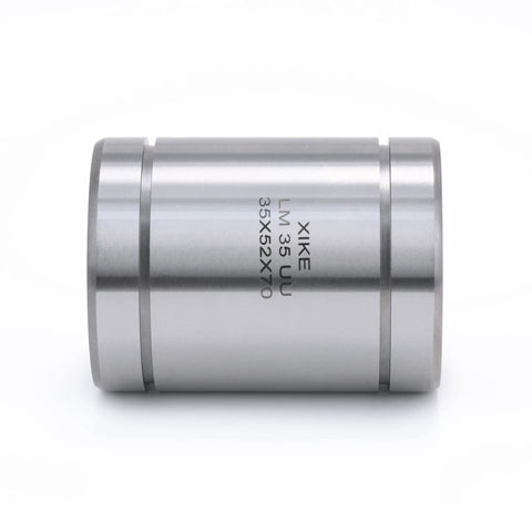 Premium LM35UU Linear Ball Bearings 35 X 52 X 70mm Double Sealed Shaft Guide Slide Bushing shown on white background.