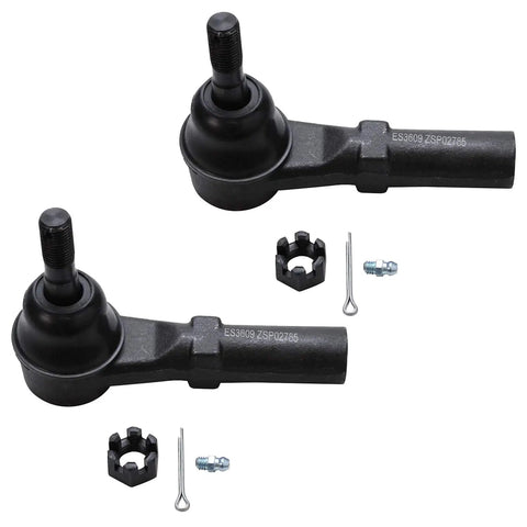 4Pc Front Inner Outer Tie Rods Upgrade For 2001-2010 Chevrolet Silverado Avalanche 2500 1500 HD Classic Old Body Style 18mm Centerlink Thread Heavy Duty Direct Fit inner outer tie rod ends with cotter pins