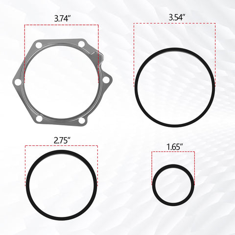 Transmission Reverse Servo Piston Apply Pin Extender Kit For TH-400 And 4L80E With Cover Gasket And Seal Kit Fix Slippage And No-Reverse Issues Includes Seal Trans Reverse Servo Piston Apply Pin, four black seals and gray gasket set