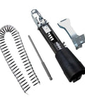 Badass Adjustable Automatic Chain Screw Gun Adapter For Drywall And Plasterboard Auto Feed Nailing Machine Attachment Heavy Duty Alloy Steel Hardware No Sweat Setup Black with fasteners and tools.