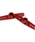 Red Three Pack Aluminum Alloy 25T Servo Horns Double Arm Steering Arms For Futaba Savox Power HD HSP MG Series Servos
