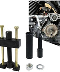 Top Tier 5 And 6 Speed Transmission Mainshaft Inner Bearing Race Tool Big Twin Bearing Puller Kit Part 34902 84 Fits Classic Harleys Fix Gearbox Issues Quick Save Money DIY Style Instead Of Dumping Cash At The Garage For Real Riders. black steel bearing puller kit with bolts, sleeve, nut, and washer