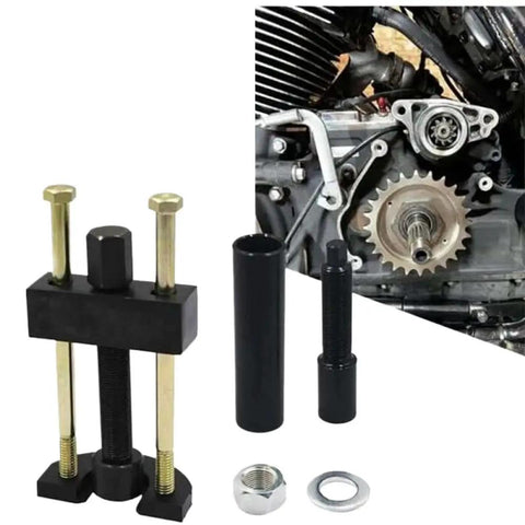 Top Tier 5 And 6 Speed Transmission Mainshaft Inner Bearing Race Tool Big Twin Bearing Puller Kit Part 34902 84 Fits Classic Harleys Fix Gearbox Issues Quick Save Money DIY Style Instead Of Dumping Cash At The Garage For Real Riders. black steel bearing puller kit with bolts, sleeve, nut, and washer