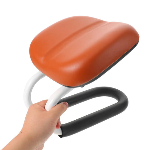Hand holding Adjustable Kneeling Meditation Bench For Mindful Practice Portable Prayer Chair Comfy Ergonomic Soft PU Floor Stool