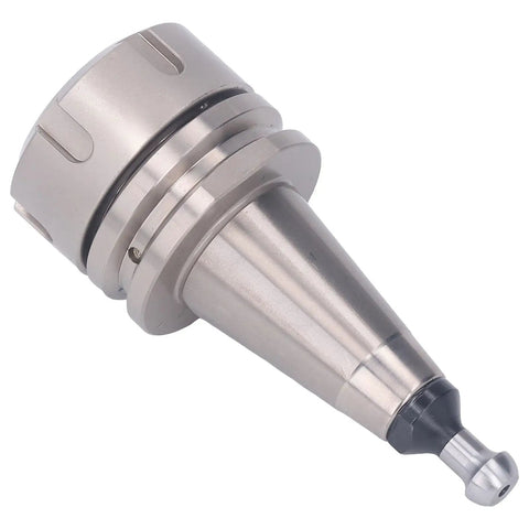 Hot Shop Ready CNC Lathe Collet Chuck Holder With Mega Precision And Super Tight Runout For High Speed 30k RPM Machining Jobs. Silver steel holder for CNC lathe machines.