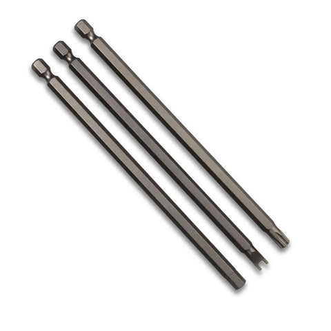Focus keyword: Heavy Duty 32-Piece S2 Steel Tamper-Proof Bit Set With 6 Inch Extra Long 1/4 Inch Security Screwdriver, shown with spanner bits