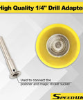 Five Pack One Inch Hook And Loop Sanding Disc Backing Pad Kit with high-quality 1/4 inch drill adapter and yellow backing pad