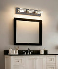 Modern Dimmable Vanity Lights For Bathroom LED Three Light Over Mirror Chrome Bath Wall Fixture With No Fuss 15 Minute Install