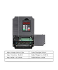5.5KW Inverter VFD for 4.5KW Water Cooled ER20 Spindle Motor D100mm CNC Milling, open front panel view, 380V