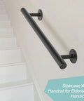 16 Inch Black Metal Door Pull Handles Set of 2 for Exterior and Interior Doors Ideal for Sheds Garages Gates Fences Cabinets Closets