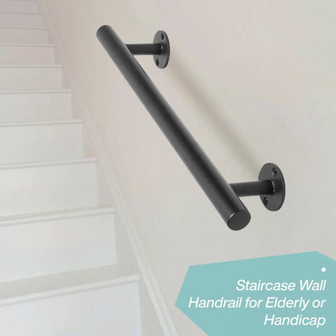 16 Inch Black Metal Door Pull Handles Set of 2 for Exterior and Interior Doors Ideal for Sheds Garages Gates Fences Cabinets Closets