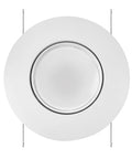 Big Time Brightness Rotatable Led Retrofit Downlight Gimbal with white finish and metal clips for 5 or 6 inch ceiling cuts.