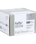 Embossed Pre-Cut Hair Foil Sheets In Pop-Up Dispenser, 5W X 10.75L, 500-Count, Pro-Grade Aluminum for salon use in packaging