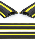 Heavy Duty PVC Cord Cover Protector 10 ft Floor Cable Duct That Unrolls Easily Prevents Trip Hazards in Office Home Workshops