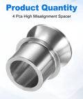 Pro Grade Stainless Steel High Misalignment Spacers For Rod Ends Industrial Precision Bearing Shims side view of a high misalignment spacer.