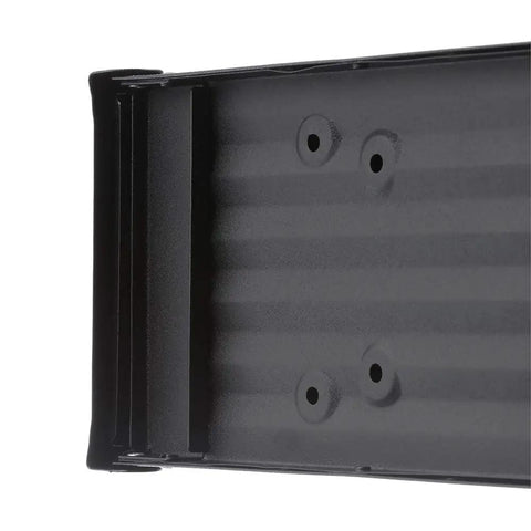 Bottom view of Admiral Aluminum Textured Black Post Mount Mailbox with rust proof construction and reinforced body.