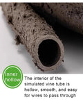 Close-up of Smooth Sailing Flexible Rattan Cable Conduit 50m Long showing hollow interior for easy wire passage.